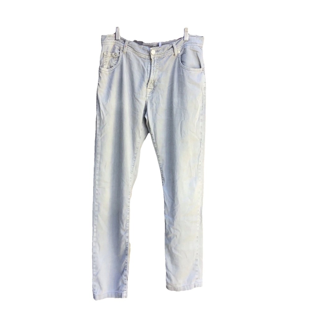 Kiton Napoli Gray Cotton Stretch Pants Italy Men's 33x32 Luxury Designer